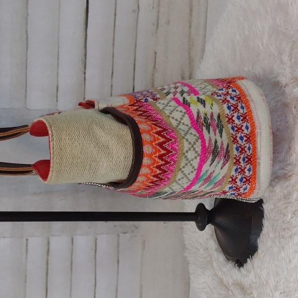 Big Buddha Beaded and Embroidered Tote, 13x12x6 - Picture 5 of 10